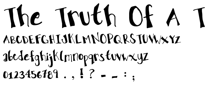 The Truth of a Thousand Lies font